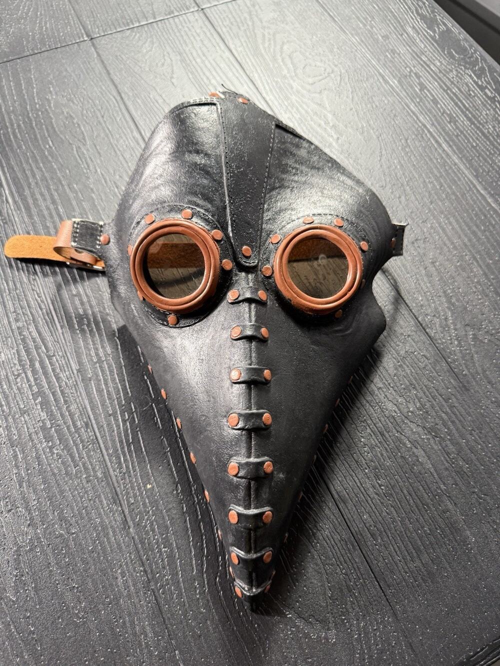 Plague Doctor Cosplay Gas Mask Costume Bird Long Nose Beak Steampunk Props